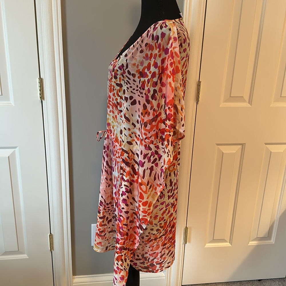 JustFab Animal Print Coverup size Medium 🧡💛 - Picture 3 of 13